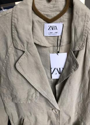 Тренч zara льон 8-9 років5 фото