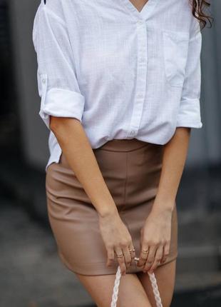 Женская льняная рубашка с вышивкой 🌼🌺🏵️
•модель# 1035 фото