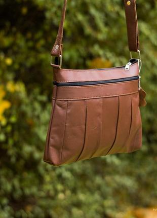Женская кожаная сумка сессилия&nbsp; - сумка из натуральной кожи. &nbsp;цвет - коричневый3 фото