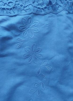 Сукня laura ashley льон з мереживом і вишивкою4 фото