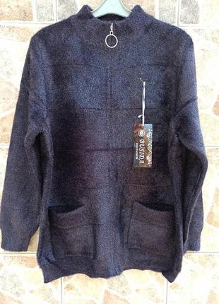 Курточка кофта альпака туреччина 🇹🇷 на молнії батал1 фото