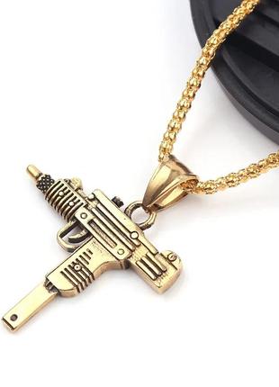 Подвеска на шею "uzi chain"4 фото