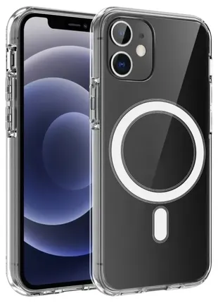 Прозорий силіконовий чохол silicone case magsafe для iphone 11