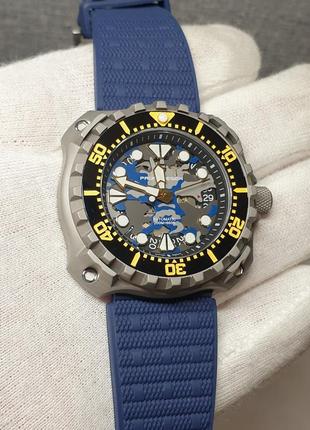 Чоловічий годинник часы pagani design automatic 200m sapphire 43mm новий10 фото