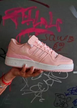 Adidas forum low pink white