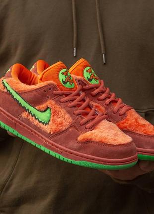 Premium • шикарні кросівки nike sb dunk low grateful dead bears orange