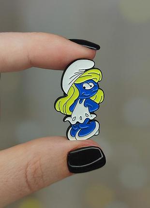 Металлический значок - пин "смурфетта. смурфы. смурфики" (знач0494)