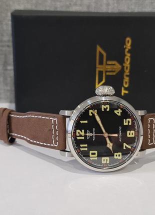 Чоловічий годинник часы tandorio automatic pilot sapphire 100m 46.5mm нові1 фото