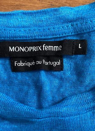 Льняная футболка monoprix femme l португалия2 фото