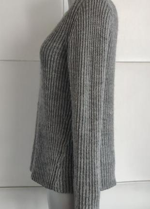 Вовняний светр tommy hilfiger сірого кольору4 фото