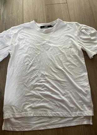 Белая футболка karl lagerfeld