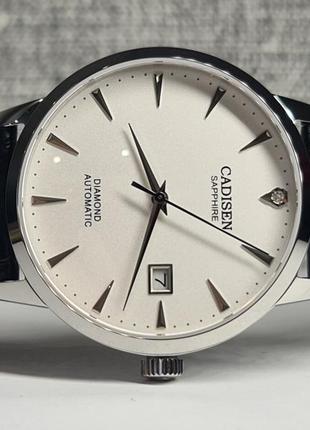 Чоловічий годинник часы cadisen automatic diamond white 39.5mm miyota 9015