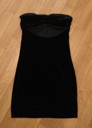 Маленькое чёрное бархатное платье mango, s5 фото