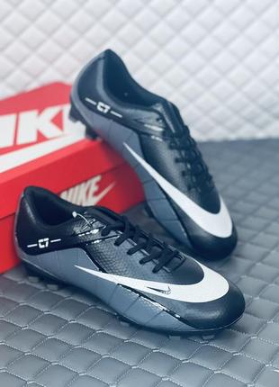 Футзалки шиповки nike mercurial чоловічі сірі бампи8 фото