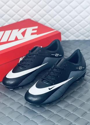 Футзалки шиповки nike mercurial чоловічі сірі бампи9 фото