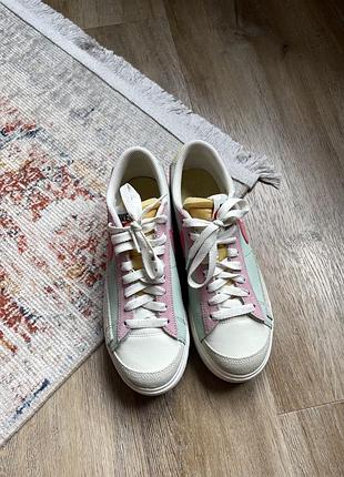 Кроссовки кеды piece nike wmns blazer low platform8 фото