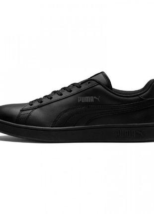 Мужские черные низкие кеды puma smash v2 l (365215_06). оригинал. размер 40 eu (25.5 см)