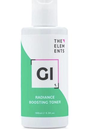 Тонер для сияющей кожи the elements radiance boosting toner, 100 мл1 фото