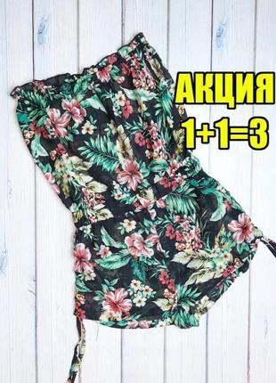 💥1+1=3 модный шифоновый ромпер комбез комбинезон new look с шортами, размер 42 - 441 фото