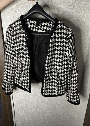 Жакет h&m черно-белый