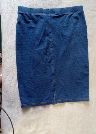 Юбка коттоновая стрейчевая под джинс юбка3 фото