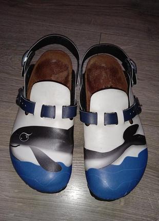 Дитячі шльопанці ортопедичні легкі birkenstock розмір 36-23см