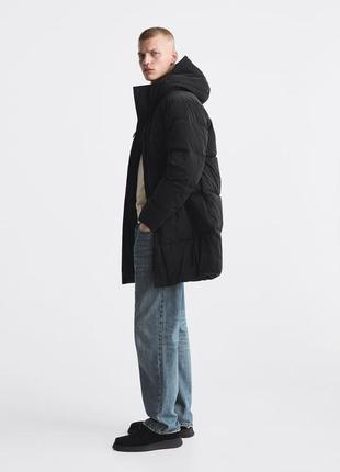 Куртка мужская zara, цвет черный😍 пальто пуховик пуфер парка пуффер курточка3 фото
