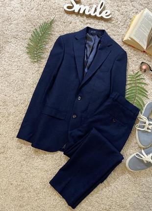 Шерстяной брючный костюм слим slim