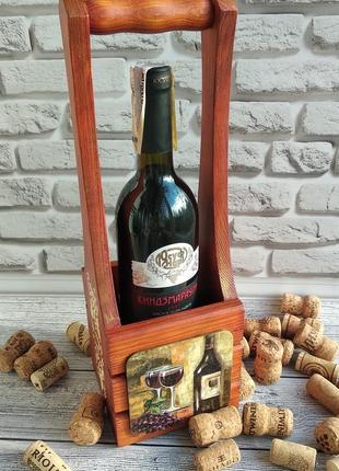 Короб для бутылки in vino veritas1 фото