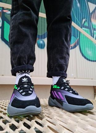 Кроссовки adidas ozelia black purple8 фото