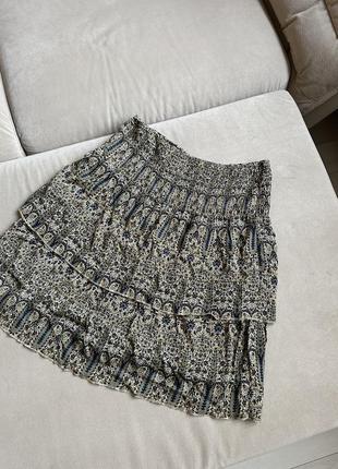 Шикарная легкая юбка с узором4 фото