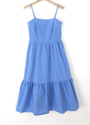 Голубое платье данные danmark длинная силуэт1 фото