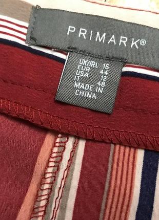 Primark-шифоновые брюки колоть в полоску! р.-44! батал4 фото