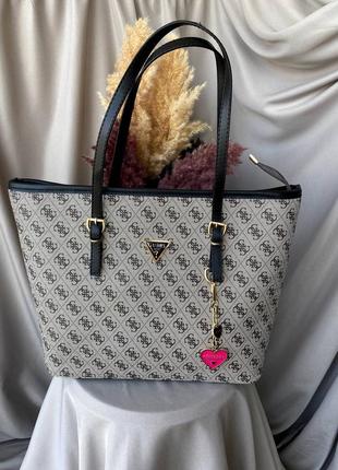 Жіноча сумка guess shopper grey