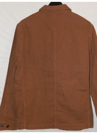 Куртка в стиле рабочей одежды selected men's slhcanvas cocoa brown work jacket4 фото