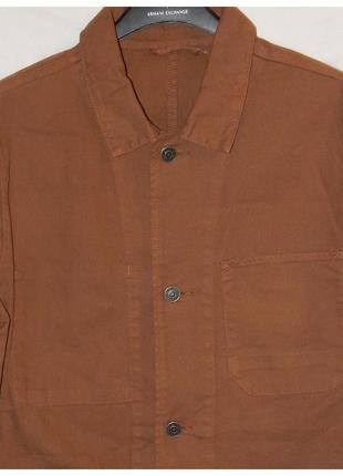 Куртка в стиле рабочей одежды selected men's slhcanvas cocoa brown work jacket5 фото