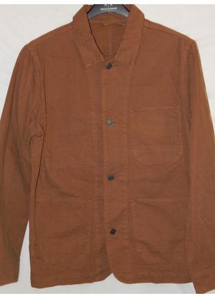 Куртка в стиле рабочей одежды selected men's slhcanvas cocoa brown work jacket2 фото