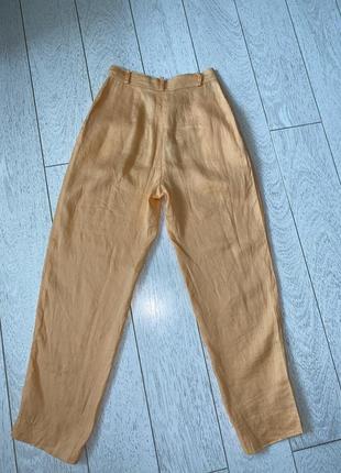 Стильные штаны оригинал max mara 100% натуральный лён лен льняные брюки летние модные скидки3 фото
