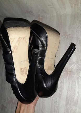 Чёрные кожаные босоножки ботильоны на высоком каблуке для стриппластики, пилатеса9 фото