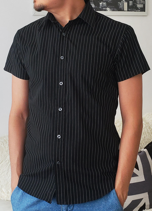 Рубашка smog, s, короткий рукав. полоса