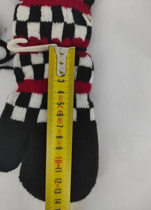 Варежки двойная вязка.