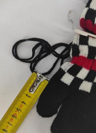 Варежки двойная вязка.