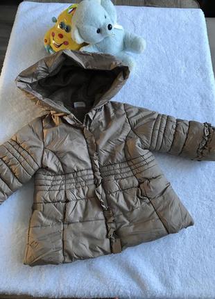 Куртка mini club 74 - 80 размер, куртка стеганная с капюшоном осень - весна на 9 10 11 12 месяцев
