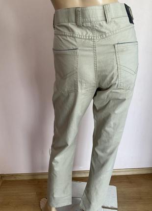 Якісні бежеві бавовняні чоловічі штани/l/ brend com 4trousers2 фото