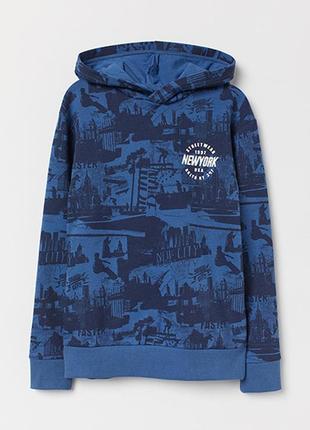 Оригинальный худи с принтом h&m разм. 158-164(12-14лет)