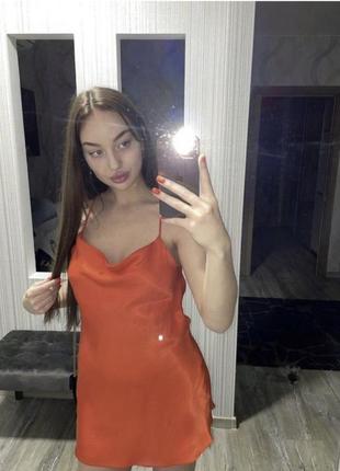 Сатинова сукня zara 4