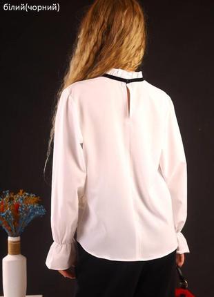 Белая блузка в школу белая блузочка4 фото