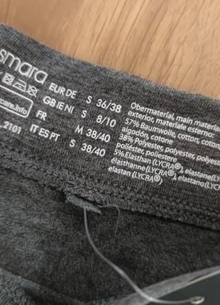 Жіночі однотонні лосини esmara, розмір s(36/38), m(40/42), l(44/46), xl(48/50), темно сірий5 фото