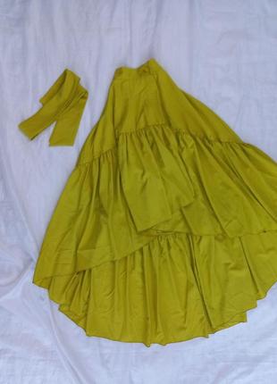 Красивая летняя юбка с оборками макси4 фото