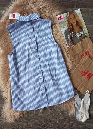 Синяя блуза h&m5 фото